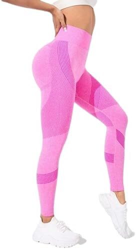 شلوار ساق بلند ورزشی کمربلند کنترل شکم بدون درز بوتی اسکرانچ باسن تمرین شلوار یوگا لباس ورزشی زنانه Image