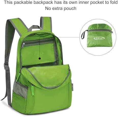کوله‌پشتی ضدآب بسیار سبک تاشو G4Free کوچک 20 لیتری برای کمپینگ زنانه دوچرخه‌سواری مردانه Image