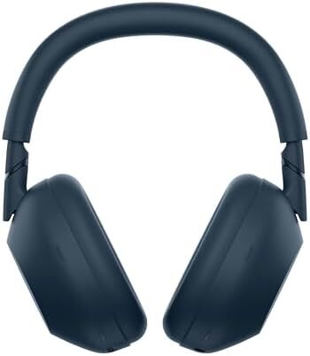 هدفون بی‌سیم سونی WH-1000XM6 با بهترین کیفیت حذف نویز، پردازنده NC HD QN3، ۱۲ میکروفن، بهینه‌ساز NC تطبیقی، طراحی شده توسط مهندسان، کیفیت استودیو، باتری ۳۰ ساعته، آبی شب Image