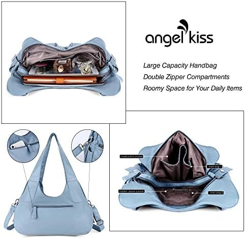 کیف دستی و کیف دستی Angelkiss Hobo برای زنان کیف دستی زنانه کیف زنانه کیف های شانه بزرگ روزانه Image