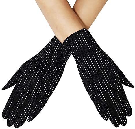 دستکش ضد لغزش رانندگی با صفحه لمسی پنبه ای محافظ UV زنانه در فضای باز Image