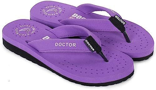 DOCTOR EXTRA SOFT Ortho Care زنانه ارتوپدی و دیابتی احساس خوب فوق العاده راحت Dr Sliders فلیپ فلاپ و دمپایی خانه برای زنان و دختران OR-D-16 Image