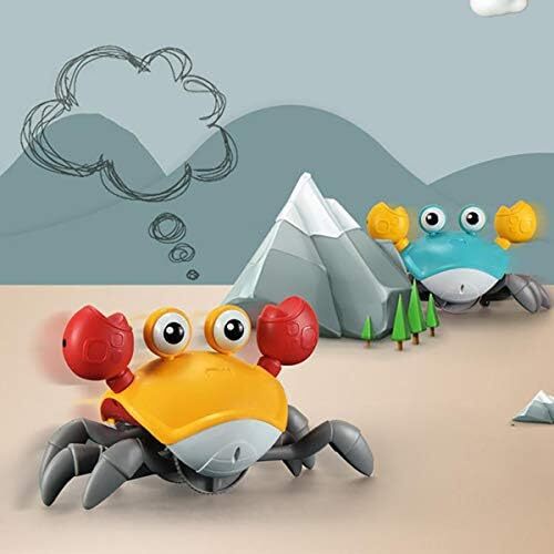AliAliAli Baby Educational Electric Runaway Led And Music Crab Toy, 1 2 3 Years (فیروزه ای) - آبی Image