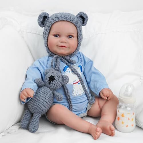 BABESIDE Reborn Baby Dolls Boy - 20 inch Handmade Realistic Soft Vinyl Body Life Like Realistic Newborn Baby Dolls for Girls Boys Kids Age 3+ Image