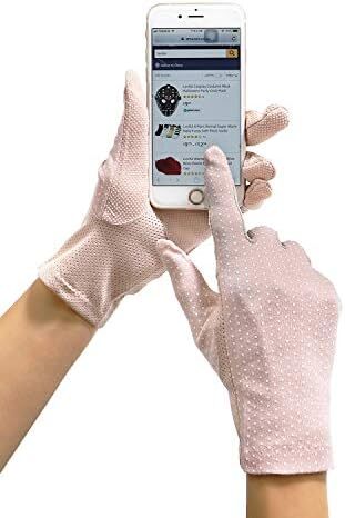 دستکش ضد لغزش رانندگی با صفحه لمسی پنبه ای محافظ UV زنانه در فضای باز Image