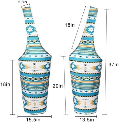 کیف مت یوگا چاپ شده مد روز با جیب کناری بزرگ و جیب زیپ دار کیف یوگا بلند و مناسب تشک های بزرگ - دارای لوازم جانبی یوگا بیشتر Image