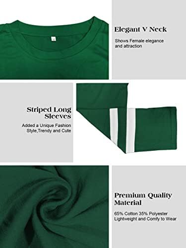 تی‌شرت زنانه یقه گرد/ویژه زنانه زنانه نیم‌آستین تی‌شرت‌های بیسبال سایز بزرگ تاپ‌های تونیک Image