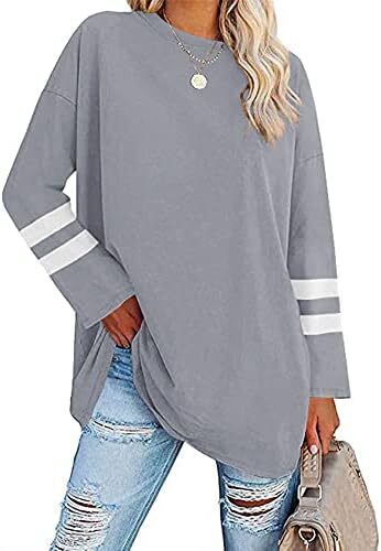 تی‌شرت زنانه یقه گرد/ویژه زنانه زنانه نیم‌آستین تی‌شرت‌های بیسبال سایز بزرگ تاپ‌های تونیک Image