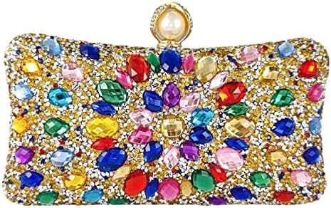 کیف پول‌های Clutch کریستالی Boutique De FGG برای کیف‌های شب زنانه کیف بدلیجات جشن عروسی Image