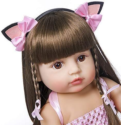 Nano Classic 22 inch Reborn Baby Doll نرم کامل بدنه سیلیکونی وینیل عروسک نوزادی واقعی مانند عروسک نوزاد دختر اسباب بازی عروسک های هدیه C Image