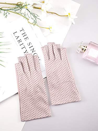 دستکش بدون انگشت Maxdot ضد لغزش محافظ UV دستکش رانندگی تابستانی در فضای باز برای زنان و دختران Image