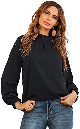 پیراهن اداری بلوز جامد آستین بلند زنانه LYANER Image