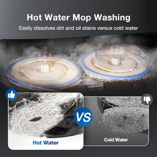 جاروبرقی رباتی ECOVACS DEEBOT T30 Pro Omni با عملکرد تی کشی آب داغ، مکش قوی 11000Pa، تی کشی تطبیقی TruEdge، بدون گره، تشخیص واقعی 3D 3.0، مشکی Image