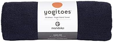 حوله دستی Yogitoes Yoga-Microfiber با خشک شدن سریع، سبک وزن، آسان برای سفر، استفاده در یوگا داغ، Vinyasa و Power، 16 اینچ (40 سانتی متر)، آبی نیمه شب Image