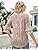 TFSDOD زنانه یقه V یقه 3/4 تاپ آستین زنگ دار یقه یقه دار پیراهن آستین دار یقه دار بلوزهای گشاد تابستانی تابستانی Thumbnail