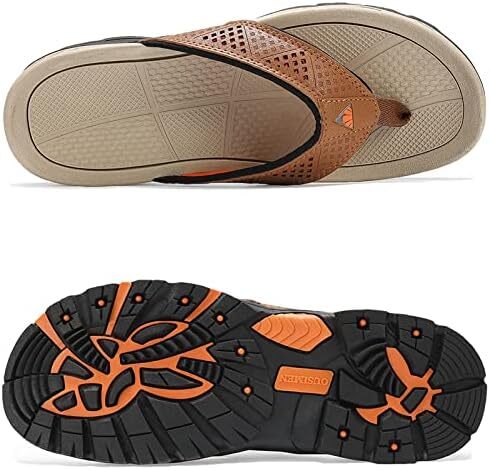 OUSIMEN مردانه دمپایی دمپایی راحتی در فضای داخلی و فضای باز صندل بنددار بند انگشتی گاه به گاه Image