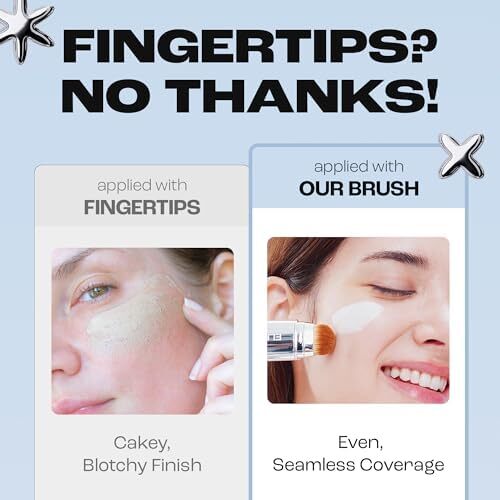 کرم استیک بلانک کاور V سفید - استیک فونداسیون تغییر رنگ کره‌ای با ولوفیلین - پایه آرایشی با پوشش متوسط تا کامل و جلوه مرطوب - دو سر با برس قابل جدا شدن (202 طبیعی) Image