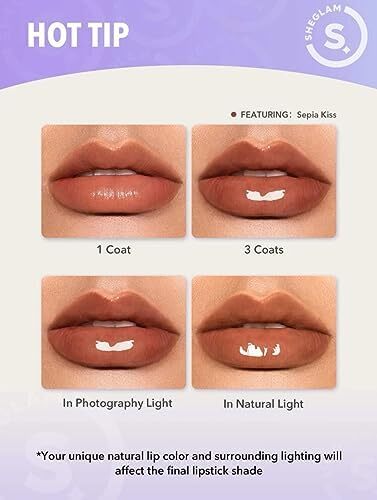 آرایش SHEGLAM - Pout-Perfect Shine Lip Plumper - Moisturizing Plumping Lip Glass Solid Nourishing (In Bloom) Image