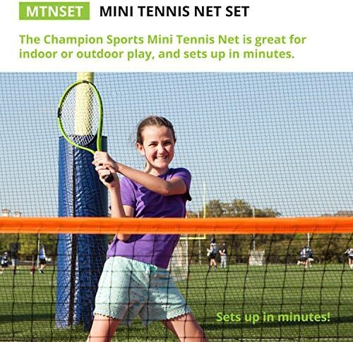 تور تنیس قابل حمل Champion Sports: ست مینی تنیس کودکان 10 فوت و تجهیزات ورزشی Image