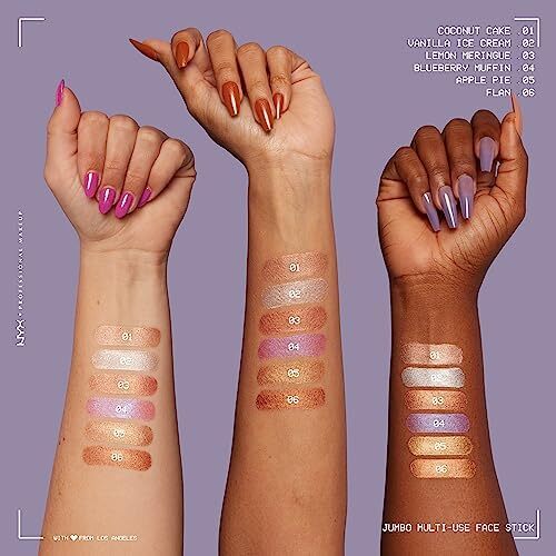 میکاپ حرفه ای NYX، استیک هایلایتر چندکاره صورت جامبو - بستنی وانیلی Image