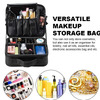کیف لوازم آرایشی مسافرتی دو زیپ با تقسیم‌بندی قابل تنظیم Thumbnail
