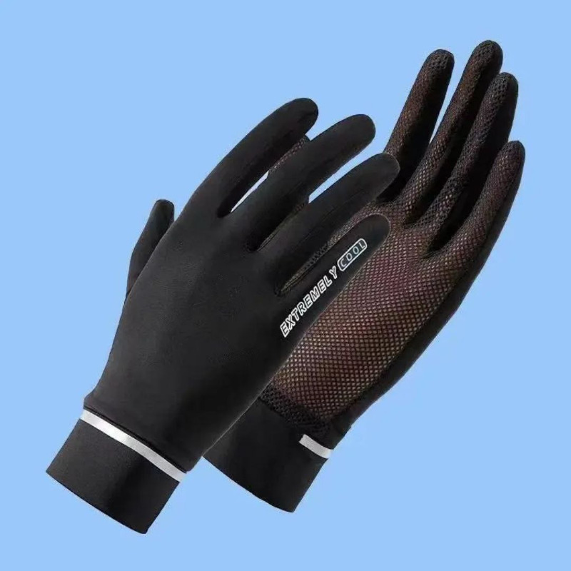 دستکش‌های زنانه نخی ضد آفتاب – سبک، تنفسی و محافظ در برابر اشعه UV، مناسب برای رانندگی، پیاده‌روی و فعالیت‌های روزمره Image