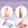 دستکش  ضد برنزه شدن UV Protection Gloves مخصوص مانیکور با +UPF50 یاسی رنگ، محافظ پوست دست در برابر اشعه‌های مضر خورشید در زمان کاشت ناخن، ژل، لاک ژل و کار با دستگاه UV/LED Thumbnail