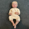 عروسک سیلیکونی نوزاد ریبورن reborn وینیل واقعی 17 اینچی(43 سانتیمتر)با لباس زرد رنگ و موهای زرد و لوازم جانبی برای سن +۳ Thumbnail