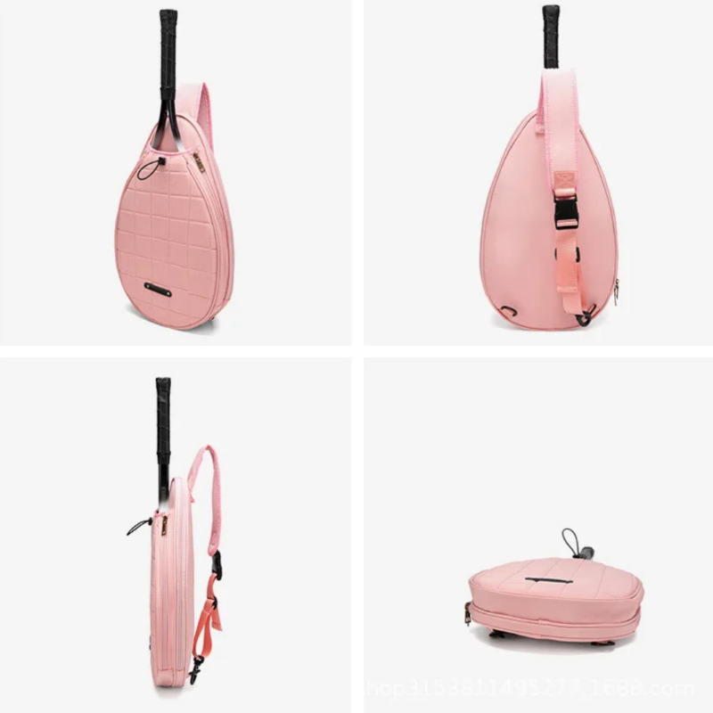 کیف کوله‌پشتی راکت تنیس با ظرفیت بالا و روکش مقاوم در برابر آب | مناسب تنیس، راکتبال و اسکواش سفید رنگ Image