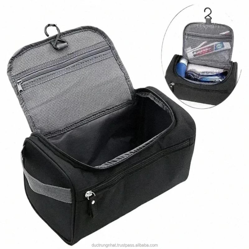کیف لوازم بهداشتی و آرایشی مسافرتی آویزدار ضدآب زنانه و مردانه (مشکی)
