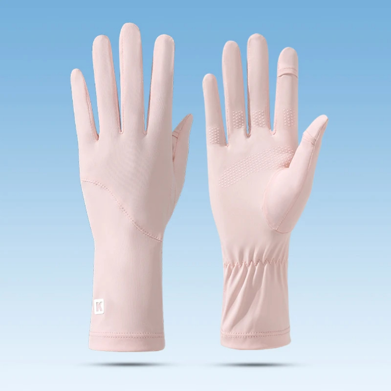 دستکش ضد آفتاب و ضد برنزه شدن UV Protection Gloves رنگ صورتی، محافظ پوست دست در برابر اشعه خورشید، مناسب برای استفاده روزانه و رانندگی Image