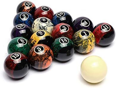 مجموعه توپ های بیلیارد حرفه ای CUPPA، 16 توپ کامل برای میزهای بیلیارد