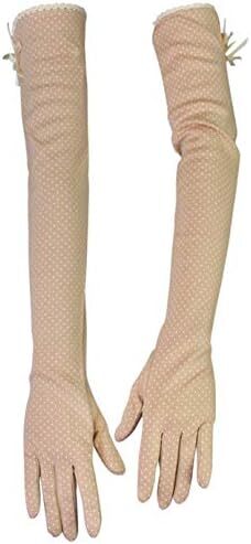 دستکش های ضد آفتاب سبک وزن زنانه محافظ در برابر اشعه ماوراء بنفش تابستانی دستکش های نخی رانندگی Image