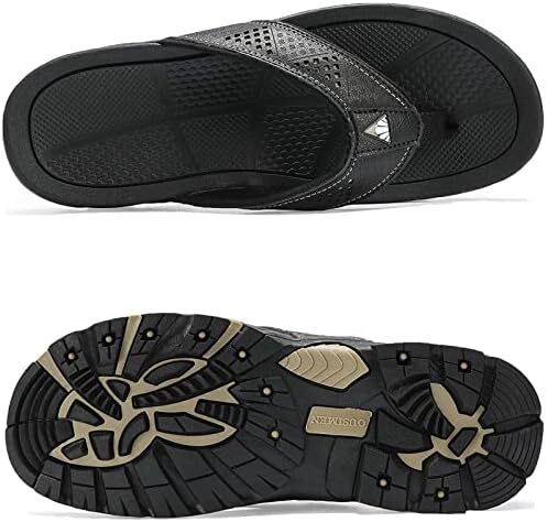 OUSIMEN مردانه دمپایی دمپایی راحتی در فضای داخلی و فضای باز صندل بنددار بند انگشتی گاه به گاه Image