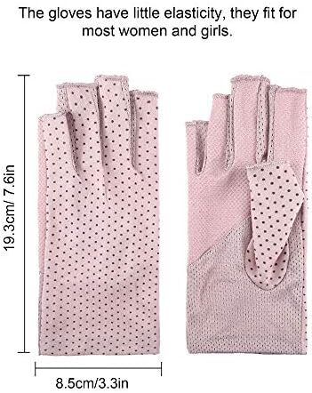 دستکش بدون انگشت Maxdot ضد لغزش محافظ UV دستکش رانندگی تابستانی در فضای باز برای زنان و دختران Image