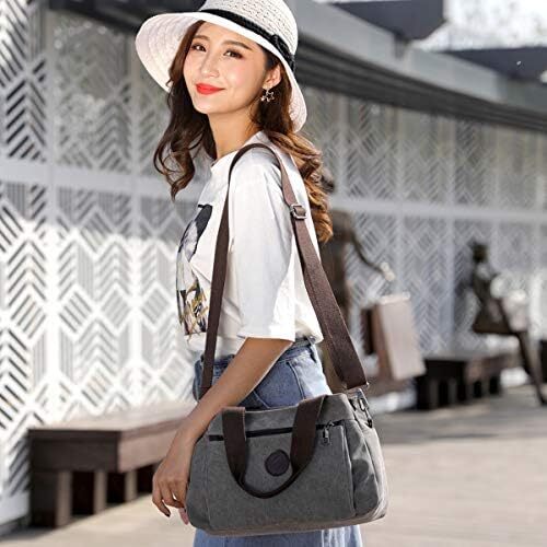 کیف دستی زنانه نایلونی سبک DOURR Hobo Handbags، کیف های چند محفظه ای Image