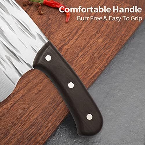 چاقوی گوشت‌خوری TJ POP به طول 6.2 اینچ، چاقوی سبزی‌خوری فوق‌العاده تیز و سبک، چاقوی خردکن تمام‌تنگ، چاقوی سرآشپز صربستان، تیغه استیل ضدزنگ با ضخامت 1.5 میلی‌متر، سری شکل ماهی HP01004 Image