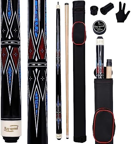 چوب استخر ری اسپید با قاب سخت چوب استخر حرفه ای بیلیارد 19/20 اونس استیک Image