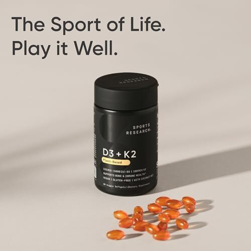 ویتامین K2 + D3 از Sports Research با روغن نارگیل ارگانیک برای جذب بهتر Image