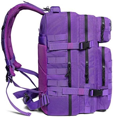 QT&QY 45L Military Tactical Backpacks Molle Army Assault Pack 3 Day Bug Out Survival Bag Hiking Treeking Rucksack Image