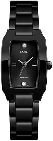 ساعت SKMEI برای زنانه زنانه زنانه ساده لوکس ضد زنگ مربعی مدل لباس ضد آب کوارتز آنالوگ کوچک و باریک لباس گاه به گاه همسر هدیه دخترانه ساعت مچی طلا