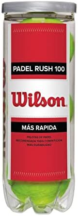 Wilson Unisex Padel Balls، Padel Rush 100، Pack Of 3، برای سطوح مصنوعی (Omni Court)، زرد، Wrt136500، بسته 3