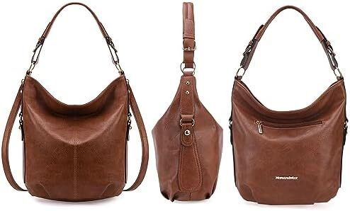 کیف دستی زنانه مونتانا West Hobo کیف های بزرگ و کیف های دستی با گل میخ و بند کراس بادی Image