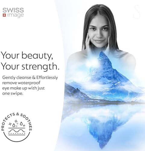 پاک کننده آرایش چشم دو عمل دوگانه Swiss Image Essential Care، 150 میلی لیتر، پاک کننده آرایش ضد آب و سرسخت، تست شده از نظر چشم