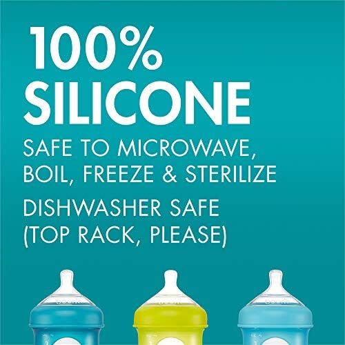 سرپوش‌های سیلیکونی سریع جریان بوون نورش، بسته ۳ عددی با بطری‌های نوزاد نورش، بدون BPA، نرم، طراحی آسان برای قفل شدن، ضد کولیک، تغذیه بدون هوا، لوازم تغذیه برای کودکان بالای ۶ ماه Image