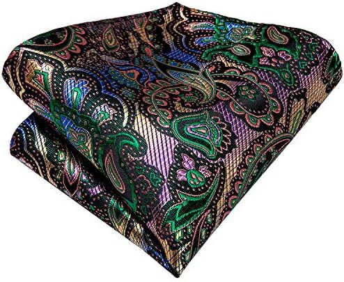 ست کراوات و ست چهارگوش جیبی مردانه Dubulle مردانه کراوات ابریشمی Paisely Image