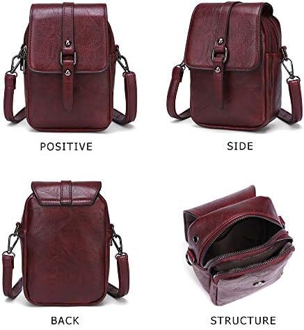 کیف تلفن کراس بادی قدیمی زنانه، کیف شانه ای کوچک مسنجر، کیف پول کیف پول نقد Image