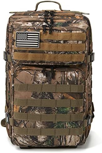 QT&QY 45L Military Tactical Backpacks Molle Army Assault Pack 3 Day Bug Out Survival Bag Hiking Treeking Rucksack Image