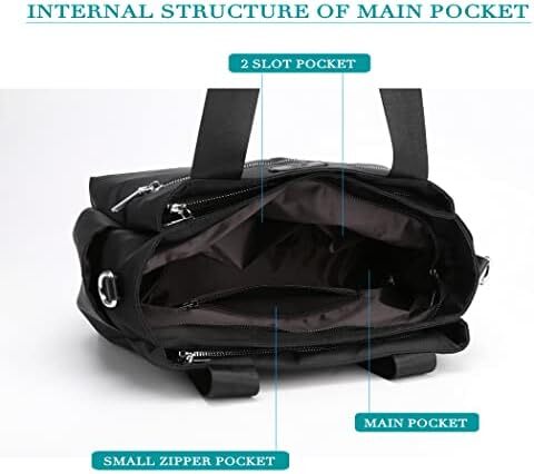 کیف دستی زنانه نایلونی سبک DOURR Hobo Handbags، کیف های چند محفظه ای Image