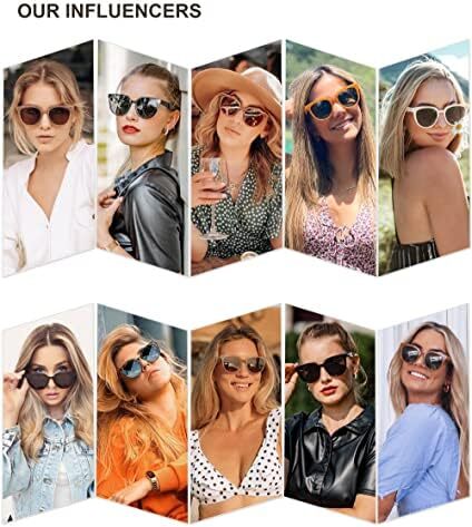 عینک آفتابی SOJOS Fashion Square Aviators برای زنان با لنز آینه تخت SJ1082 Image